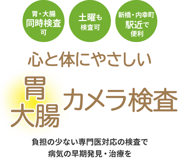 心と体にやさしい、胃カメラ検査・大腸カメラ検査
